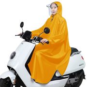 带袖雨衣电动车摩托车雨披单人，加大加厚男女士，成人双帽檐骑行雨衣