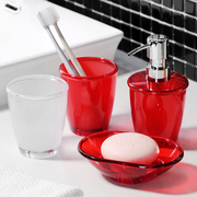 瑞士SPIRELLA卫浴四件套 PS塑料卫生间洗漱套装 浴室情侣洗浴套件