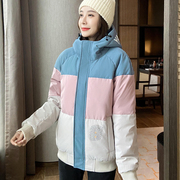大码棉服女2023冬季小棉袄韩版学生面包服胖mm羽绒棉衣短款