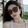 黑框茶色墨镜，女可折叠ins高级感韩版显瘦防紫外线2024太阳镜