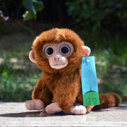 仿真毛绒小猴子公仔大眼睛棕色灰色小猴子玩偶娃娃车载猴年吉祥物