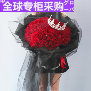欧洲99朵红玫瑰花束鲜花速递同城杭州北京广州上海深圳生