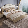 欧式实木床1.8米双人床，现代简约美式轻奢床，白色公主床主卧高箱床