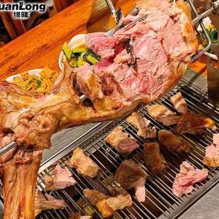 高档韩式烤肉炉商用烤羊腿炉子烤肉店烧烤炉不锈钢长方形碳烤炉炭