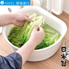 日本进口ASVEL大号洗菜盆沥水篮 厨房滤水篮家用塑料洗菜篮菜篮子
