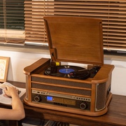 名伶1411老式LP黑胶唱片机复古留声机音响欧式摆件电唱机无线蓝牙