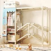 儿童衣柜折叠免安装家用卧室，简易小户型布衣橱(布，衣橱)全钢架耐用环保