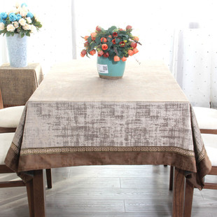 古典轻奢中国风防水茶几布长形(布长形)餐桌，台布布艺美式高级感新中式桌布