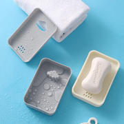 双层沥水加厚款肥皂盒卫浴洗手台不积水收纳盒香皂架云朵皂盒