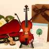 迷你小提琴模型刻字微缩西洋乐器摆件送男女朋友老师毕业生日礼物