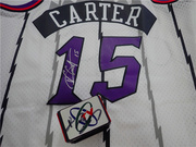 nba多伦多猛龙队球员版文，斯卡特carter亲笔签名复古球衣收藏