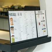 奶茶店菜单展示牌a3高档台卡桌牌金属价格牌a4亚克力立牌桌面广告