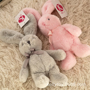 INS玩偶少女兔子公仔心玩偶粉色兔子可一紫色领结情侣毛绒玩具