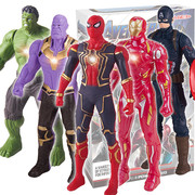 复仇4者发光联盟美队蜘蛛，绿可动巨人，侠公仔玩具可动人偶模型手办