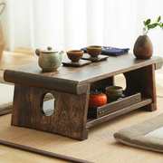 复古实木b榻榻米茶桌子用折叠和室，几桌家窗小桌飘茶室小茶