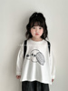 小苹果2024春秋韩国版男女童，宝宝可爱卡通，印花长袖t恤儿童打底衫