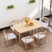 餐桌餐椅组合长方形桌子，椅子4人6人小户型适用快餐厅咖啡厅奶茶店