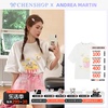 Andrea Martin时尚甜美白色奶牛爆米花短袖T恤CHENSHOP设计师品牌