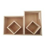 木盒定制无盖实木收纳盒大号小号长方形正方形收纳展示木制小盒子