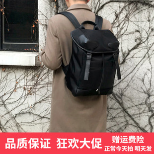 韩版时尚休闲背包耐磨情侣，大容量旅行双肩包黑色通勤书包代发