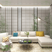 森林竹林墙纸风景大自然，茶室中医养生馆3d延伸空间，壁纸新中式墙布