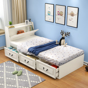 北欧式单人床现代简约卧室抽屉，储物床高箱床客厅，沙发床榻榻米书房