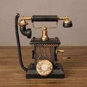 欧式复古老式电话机桌面，摆件客厅酒柜办公室，家居装饰品拍照小道具
