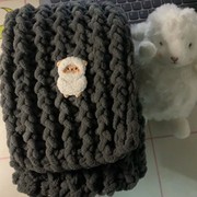极速可爱小羊小熊围巾材料包手织手工围巾冬季diy毛线粗线送男友