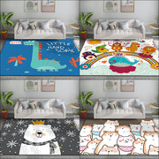 儿童卡通地毯卧室满铺可爱宝宝，房间床边毯长方形幼儿园玩耍防摔垫