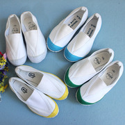 外贸原单童鞋帆布鞋日本教育鞋小白鞋亲子鞋，一脚蹬男女童宝宝鞋