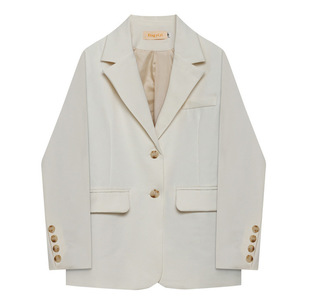 白色小西装外套2024秋大码韩版小众设计英伦，风女士小西服西装外套
