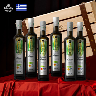 希腊进口克里特早收pdo限量bio特级初榨橄榄油，500ml*6瓶团购送礼