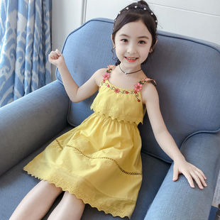 女童吊带连衣裙夏装2023韩版网红夏季儿童装女孩洋气公主裙子