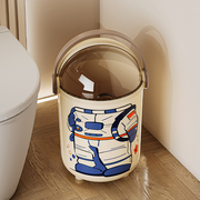 垃圾桶家用2023高颜值厨房客厅卧室卫生间大容量创意轻奢纸篓