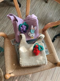 DIY材料包 葡萄串串 包包 送闺蜜 送朋友 手工编织毛线 手提包