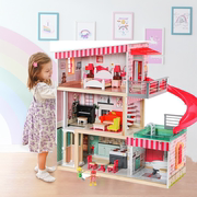 儿童玩具女孩生日礼物过家家房子别墅玩具屋娃娃屋木质公主娃娃家