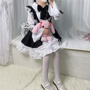 s-4xl可爱日系lolita女仆装黑白配少女，连衣裙洛丽塔女装大佬套装