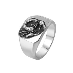 时尚钛钢男款戒指 欧美风个性朋克摇滚青年蝎子复古钛钢戒指指环