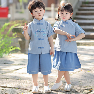 幼儿园园服表演出服中国风汉服小学生学院风，宝宝夏季唐装国学套装