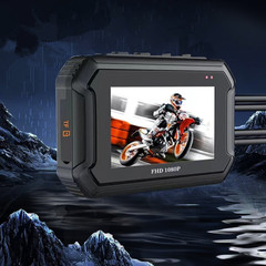 摩托车电动车机车1080P高清行车记录仪取电整机防水前后双镜头USB