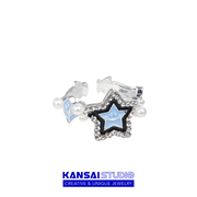 KANSAI蓝色幸运星戒指轻奢个性时尚指环小众设计高级感气质手饰品