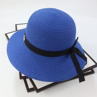 帽子女春夏季海滩遮阳帽可折叠沙滩出游度假草帽时尚大沿帽