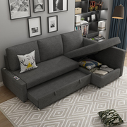 沙发床客厅2022年小户型两用多功能储物双人转角抽拉沙发布艺