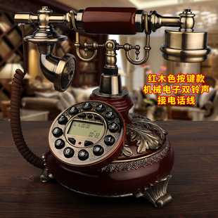 欧式仿古电话机i复古电话座机时尚，创意家用转盘无线插卡