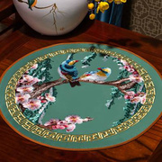 中式餐垫隔热垫刺绣餐桌，垫布艺杯垫欧式茶几防烫碗垫花瓶托盘垫子