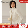 薇薇卡2022冬季复古重工盘扣香风外套女装中国风气质圆领上衣