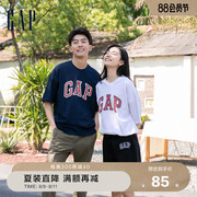 Gap男女装美式LOGO纯棉亲肤短袖T恤688537夏季情侣运动上衣潮