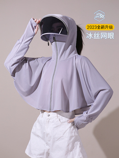 日本防晒衣女夏季防紫外线长袖超薄罩衫骑车防晒服