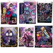 monsterhigh怪物高中时尚派对，高中学校新生血妞狼姐鱼妹娃娃玩具