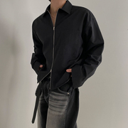 mrcyc高级感休闲衬衫男春季宽松长袖衬衣，韩版潮流设计感寸衣外套